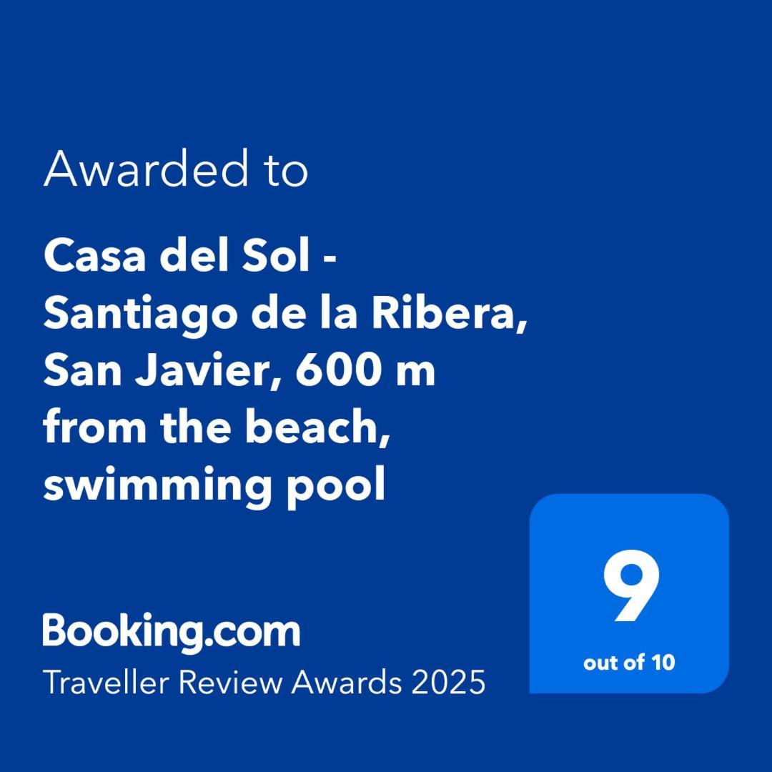 Casa Del Sol - Santiago De La Ribera, San Javier, 600 M From The Beach, Swimming Pool Екстер'єр фото